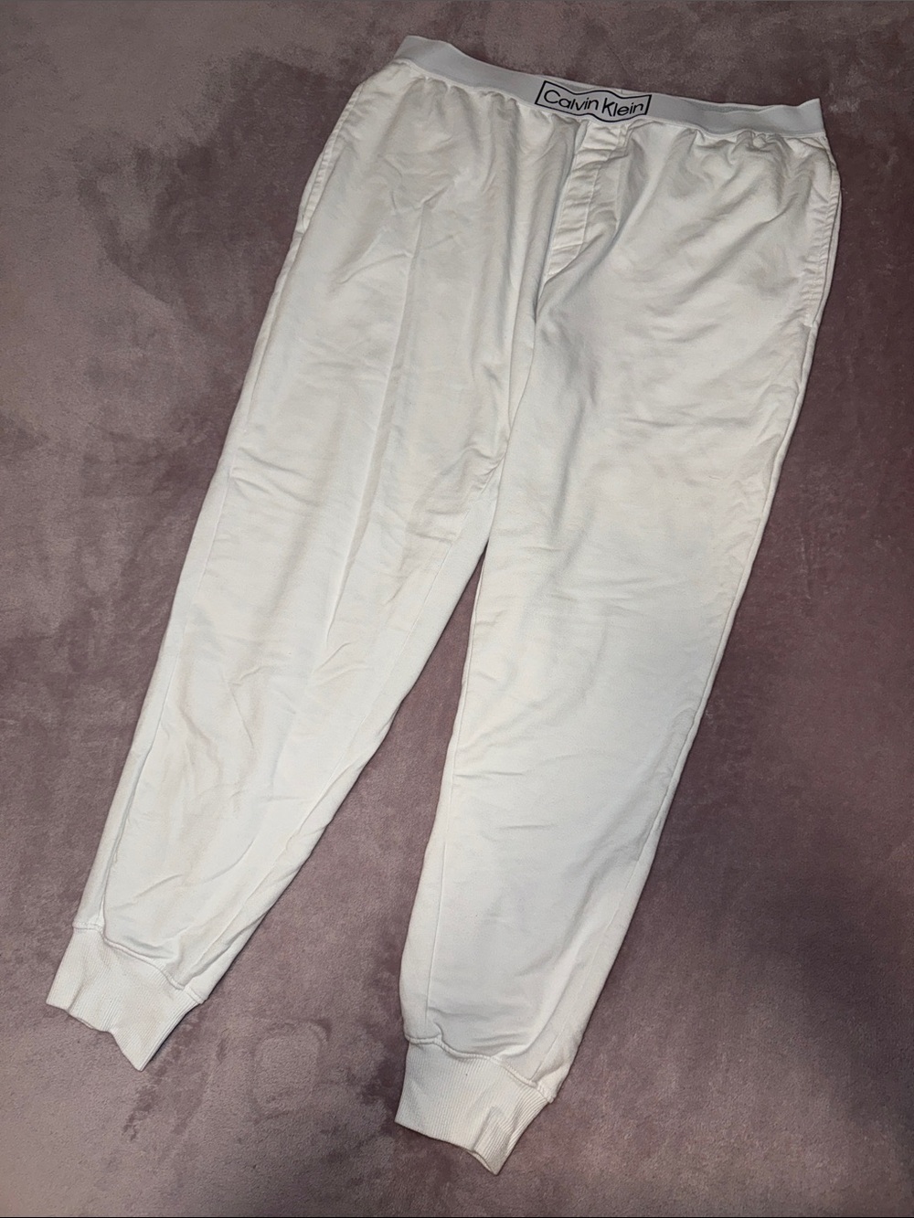 Calvin Klein White Men's Cotton Jogger Sweatpants